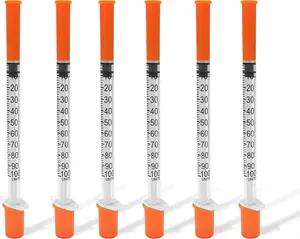 30 Pack Disposable U-100 Pet Feeding Syringes 1ml 30G 5/16 Inch, Individually Sealed