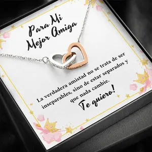 Personalized Regalo Personalizado para Mejor Amiga - Soul sister gift - Unbiological sister Heart Necklace - Best Friends Gifts - Sister necklace