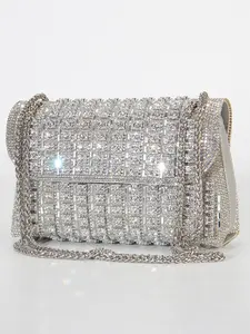 【Mother's Day】Sparkling rhinestone ladies' evening elegant clutch, solid-colour party shoulder bag, fashionable wedding handbag, clutch wallet, Chain Strap Clutch. Adds flair to everyday outfits. Ideal for graduation season, Easter, or festive gifts.
