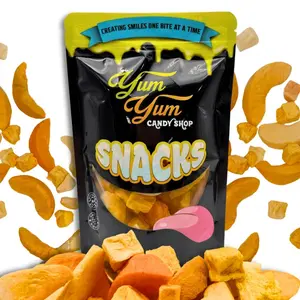Freeze Dried Fruit Mix Pineapple, Peaches, Papaya, and Apples Crispy Crunchy Fruits Snacks
