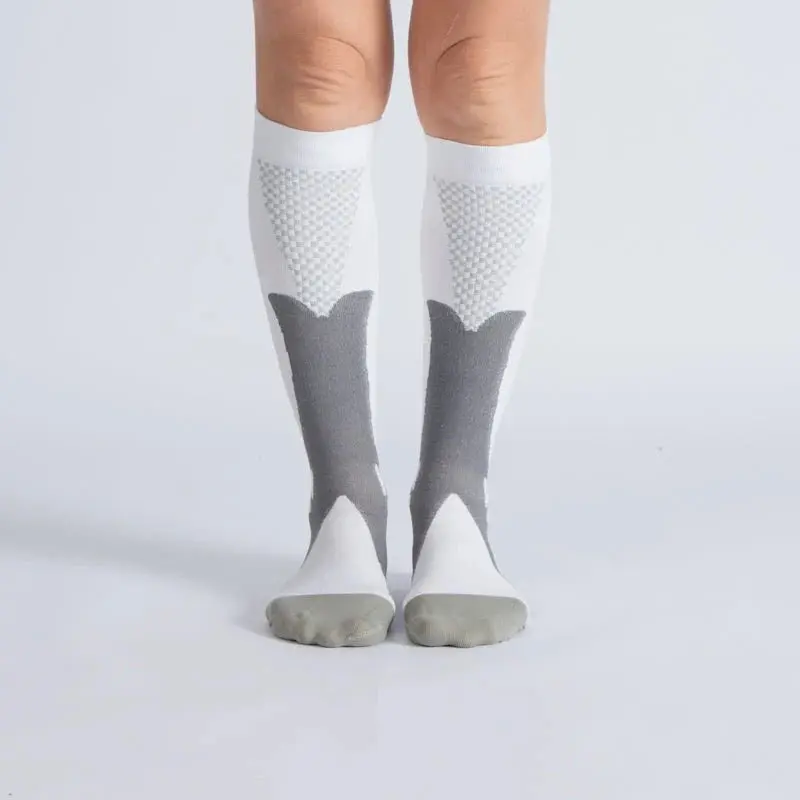 FlexRelief™ Compression Socks – Royal White Gray