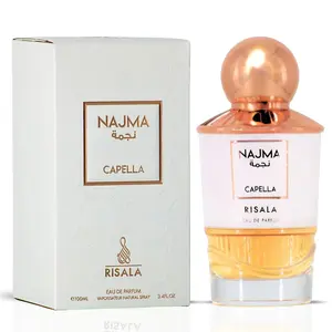 Najma Capella Eau de Parfum Spray 100ml (3.4 oz) by Risala | Pear’s Juicy Splash Meets Jellybean’s Sugar Rush