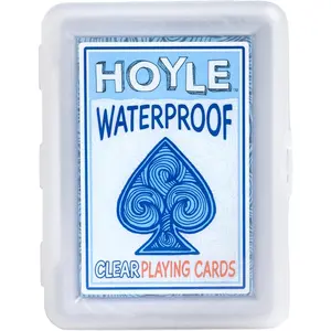 Hoyle Waterproof Playing Cards, Clear, 1 Deck