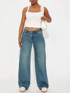 Westside Low Rise Wide Leg Jean - Vintage Wash