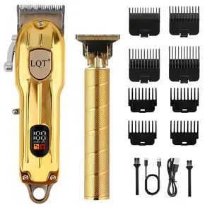 Electric Hair Clipper Set, 1 Set Waterproof Electric Hair Trimmer Kit, Professional Hair Trimmer Set for Men, Barber Shop Haircut Tool Kit