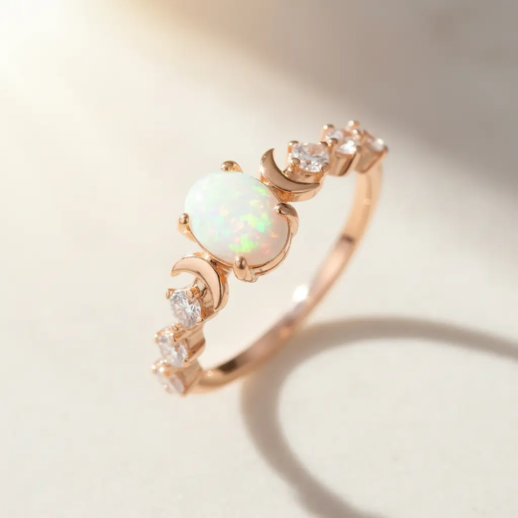 Moon Ring Opal