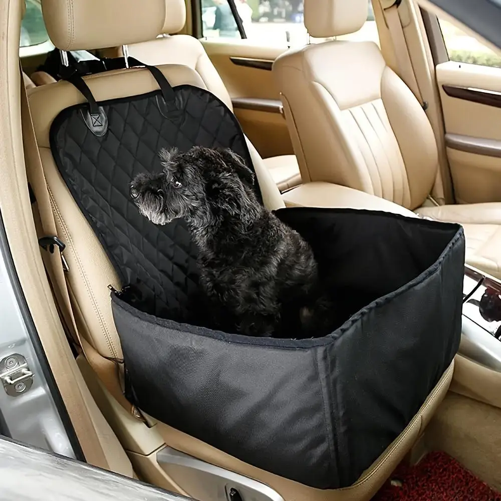 2 in 1 Enclosed Pet Dog Car Seat Cover, Foldable Pet Car Seat Hammock, Pet Carrier for Dogs & Cats, Dog & Cat Accessories, Christmas Gift