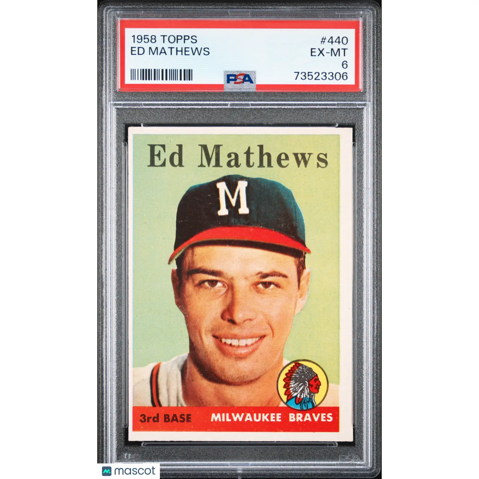Ed Mathews PSA 1958 Topps Baseball #440 6 73523306
