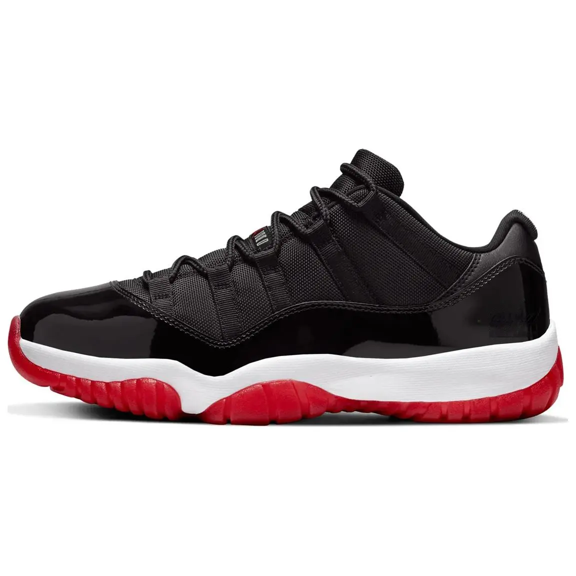 Men's Jordan 11 Retro Low Bred 2025 Casual Trainers, Sporty Chic Lace-Up All Seasons Shoes with Round Toe, Style FV5104-006, New