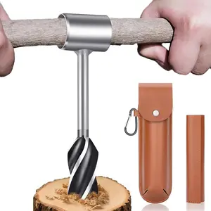 Multifunctional Outdoor Survival Tool Set, Spiral Drill Bit Wooden Pole Hole Driller, Camping Backpack Adapter Tool Set, Professional Outdoor Emergency Portable Equipment, Outdoor Survival Supplies, Survival Gear