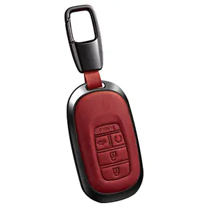 For Key Fob Cover Leather Car Compatible for Accord Civic CR-V SE LX HR-V Pilot (2022-2025) Key Case Car Key Protector Key Fob Shell