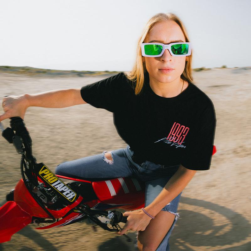 Moontower Low Bones Sunglasses - Virtually Unbreakable No Slip Grip Enhanced Kickflip & Crush Number Chances - Purple Frame Green Lenses