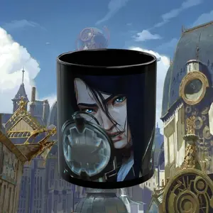 Arcane Caitlyn League of Legends Graffiti 11oz and 15oz Black Mug
