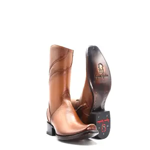 2875503158 - Vaquero Signature Men's Dubai Toe Boots Flor Entera Canela Difuminado