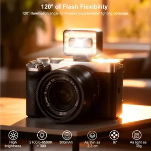 Desiontal F03 Camera Flashlight, Portable Adjustable Base, Multi-Angle Sunset Photography Light, Multiple Speeds Flashlight