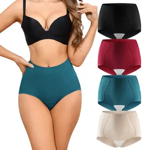 LEVAO Women’s High Waisted Seamless Lace Panties – 1/2/4 Pack Tummy Control No Show Stretch Briefs, Invisible Underwear S-2XL