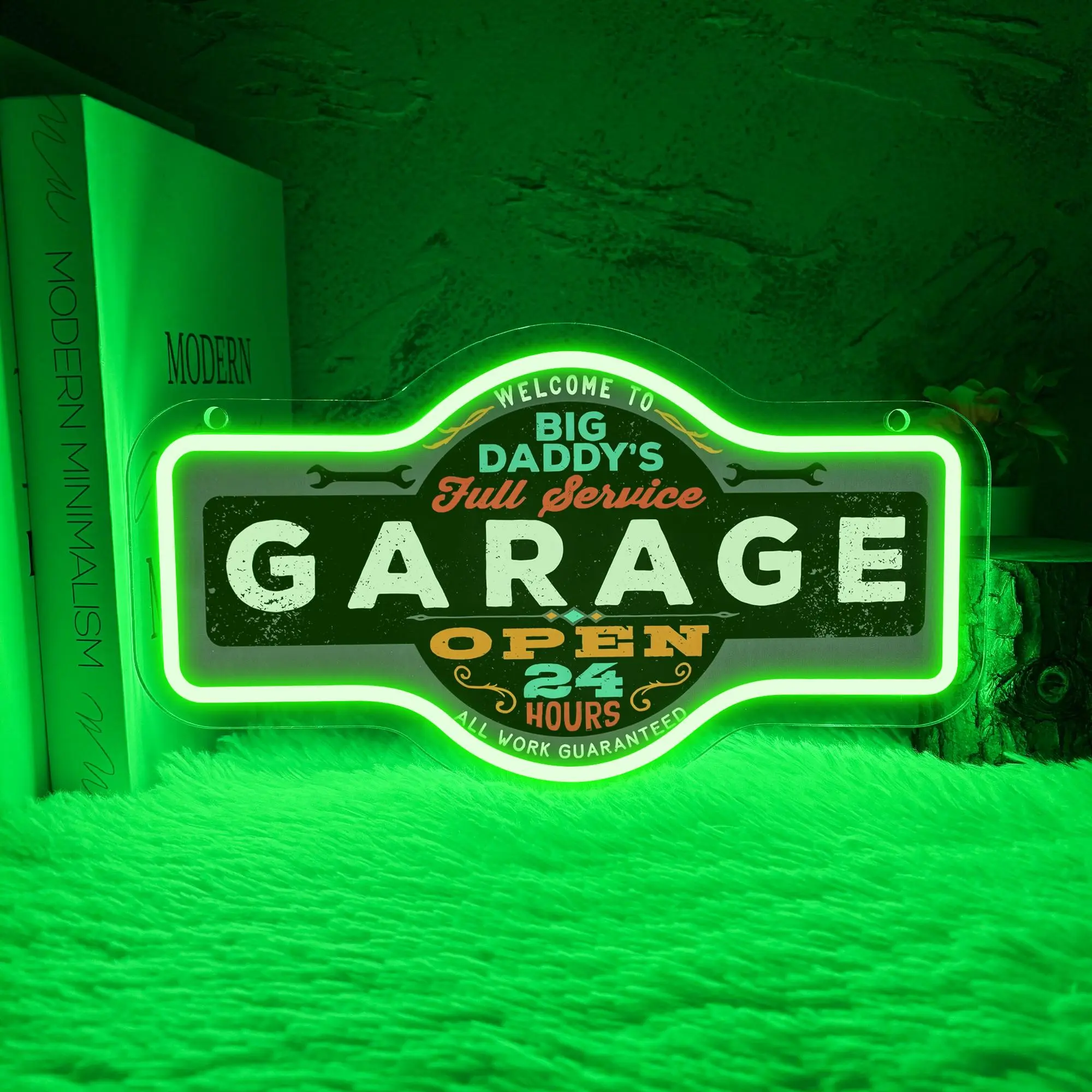 Vintage Letter Design LED Neon Sign, USB-Powered Wall Art Neon Sign, Decorative Neon Light, Led Neon Lights, Led Decoration, Novelty Lighting for Man Cave, Garage, Bar, Game Room, Garage Atmosphere Lighting, Perfect Gift for Dad