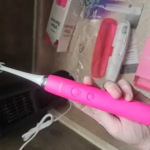 AquaSonic Vibe Series Sonic Whitening Toothbrush 40,000 VPM, 8 Brush Heads, Wireless Charging, Lightweight, Waterproof, Rechargeable Electric