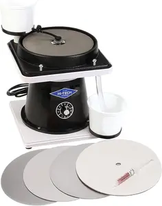 Hi-Tech Diamond All-U-Need - Lapidary Equipment Glass Crystal Grinding Flat Lap Machine Glass Polisher w/ Variable Speed Motor, Includes Glass Crystal Polishing Accessory Kit