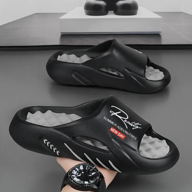 Men's Massage Slide Shoes - Dual-Use Home & Outdoor Summer Casual Stress-Relief Slippers, Shoe