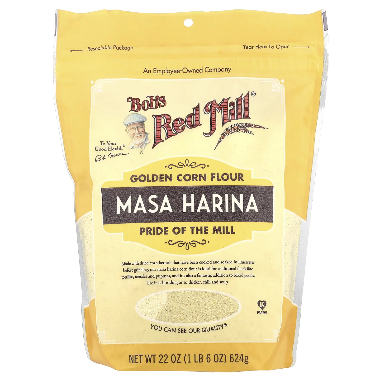 Bob's Red Mill Golden Corn Flour, Masa Harina, 22 oz (624 g) Bob's Red Mill Golden Corn Flour, Masa Harina, 22 oz (624 g)