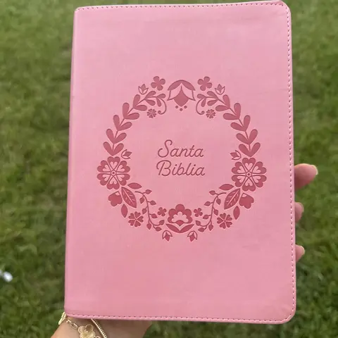 RVR1960 Spanish Special Edition Pink Simulated Leather Bible Book - 5.5 x 8.2 inches, 1,184-page, Full-Color Maps, 62-Page Concordance, Topical Subheadings, Salvation Plan & Events Resource, Christianity Religious Present for Awards