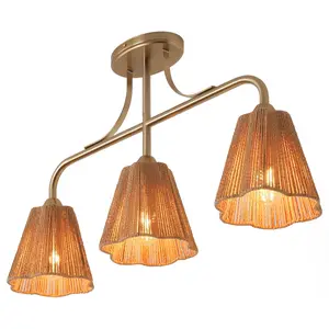 Parrot Uncle 30 Inch Paddy 3-Light Chandelier for Dining Room, Kitchen