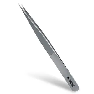 Stacy Lash STL-2 Isolation Stainless Steel Lash Tweezers | I-shape Pointed Tip Tool for Volume & Classic Extensions | Durable Lightweight Applicator