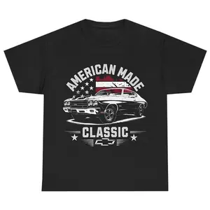 American Made Classic Chevy Chevelle T-shirt, Gift Cars, Trending, Graphic Tee Breathable