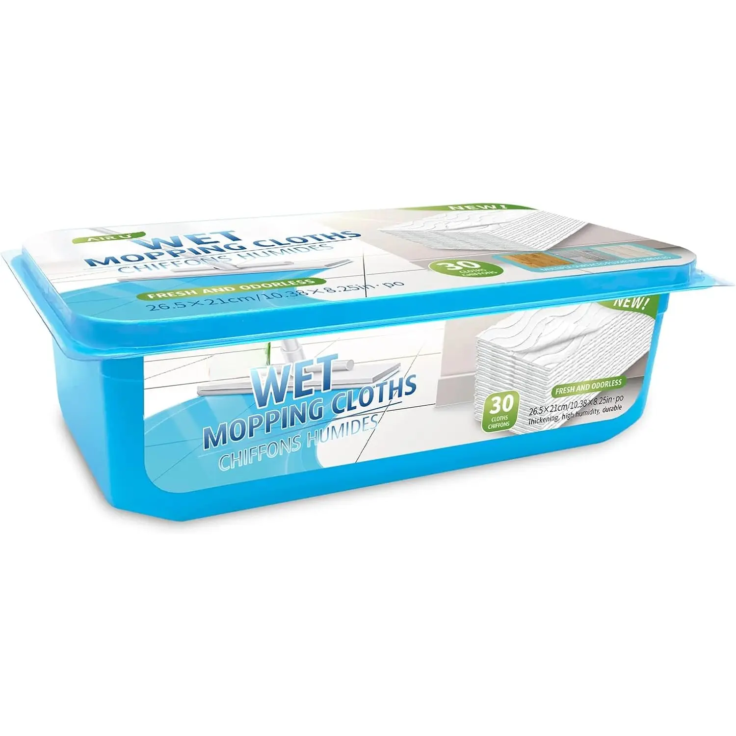 Wet Pads Refill for Swiffer Sweeper Wet Mopping Cloth, Unscented Disposable Floor Cleaning Wipes, 30 Count