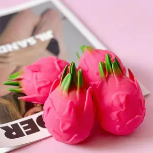 Simulated dragon fruit toy, squeezeable simulated fruit, stress-relief ball, decompression gadget, flour ball