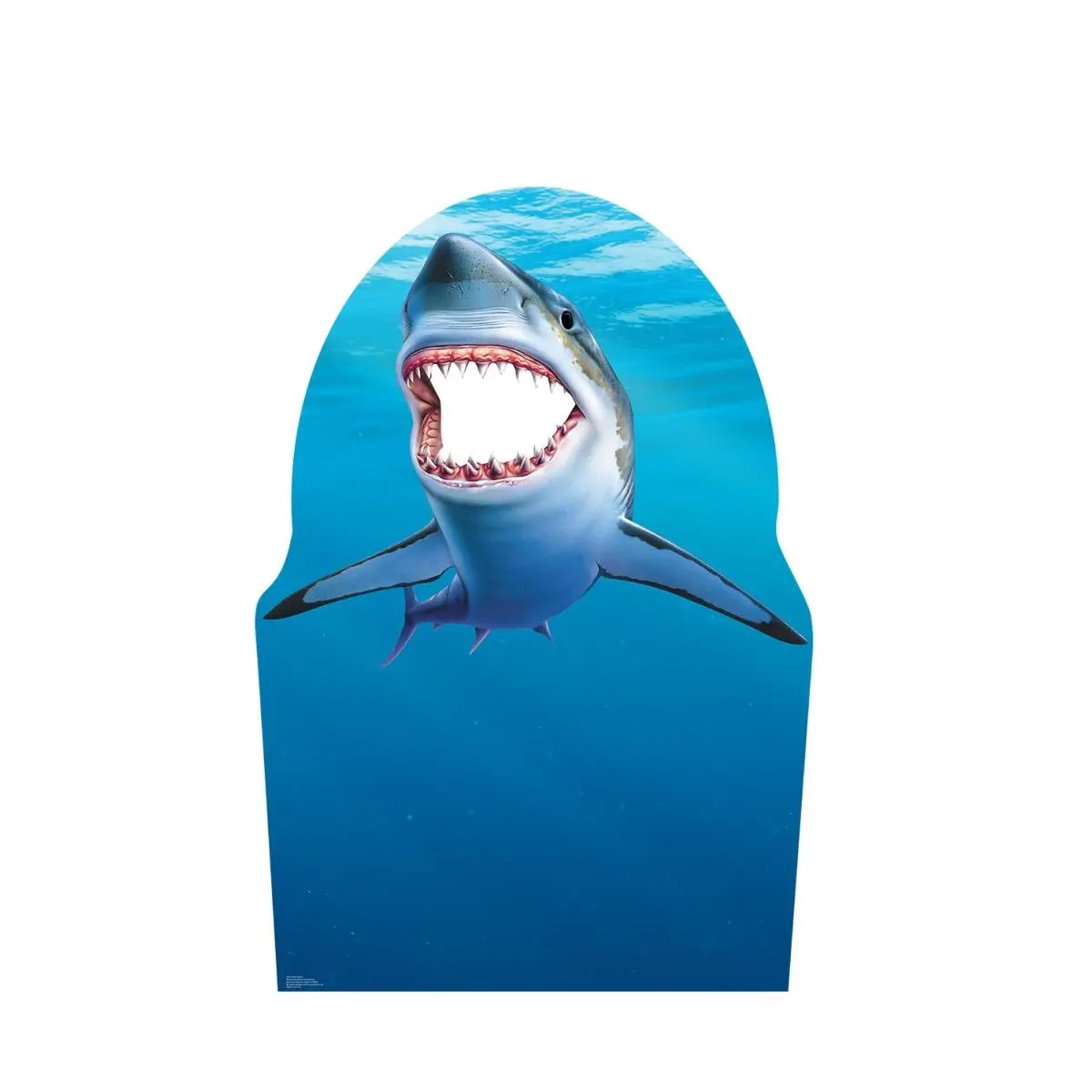SHARK 2297 Large Stand-Up Cardboard Cutout - 64x44 in, Advanced Graphics Stand-In, Home Decor, Party Photo Prop