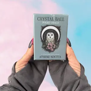 Crystal Ball Pocket Oracle 13-Card Deck & Guidebook Portable Mystical Artwork for Simplified Divination