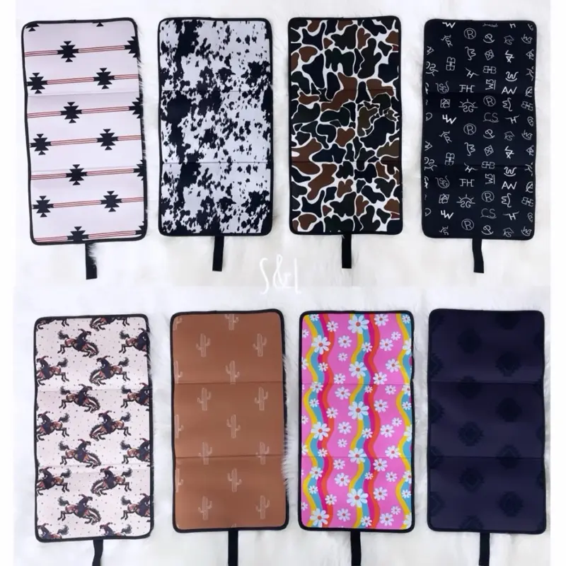 Baby Travel Changing Pads Neoprene 60x30cm 4mm Thick Portable Diaper Changing Mat for On-the-Go Use