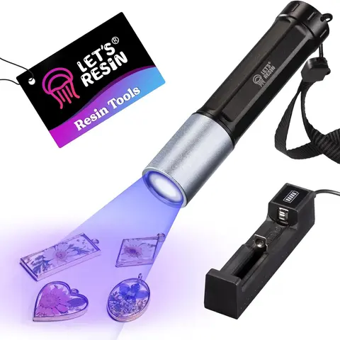 UV Light for Resin Curing, Portable Mini 365nm UV Flashlight Black Light, Faster Cure LED Waterproof UV Lamp Rechargeable for Resin Molds, Dry Stains, Bed Bug