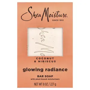 SheaMoisture Bar Soap, Glowing Radiance, Coconut & Hibiscus , 8 oz (227 g)