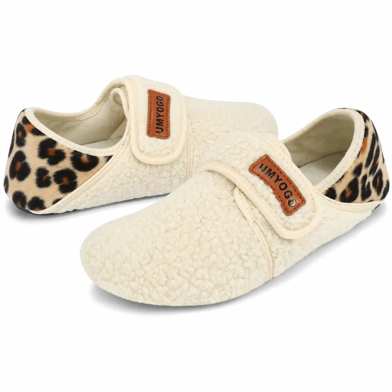 Soft Fleece House Shoes, Convertible Closed Back Slippers with Adjustable Closure and Non Slip Sole for Home, Office and Travel