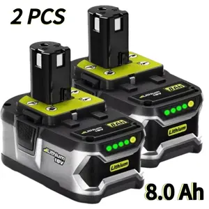 2PACK For RYOBI P108 18V One+ Plus High Capacity Battery 18 Volt Lithium P107