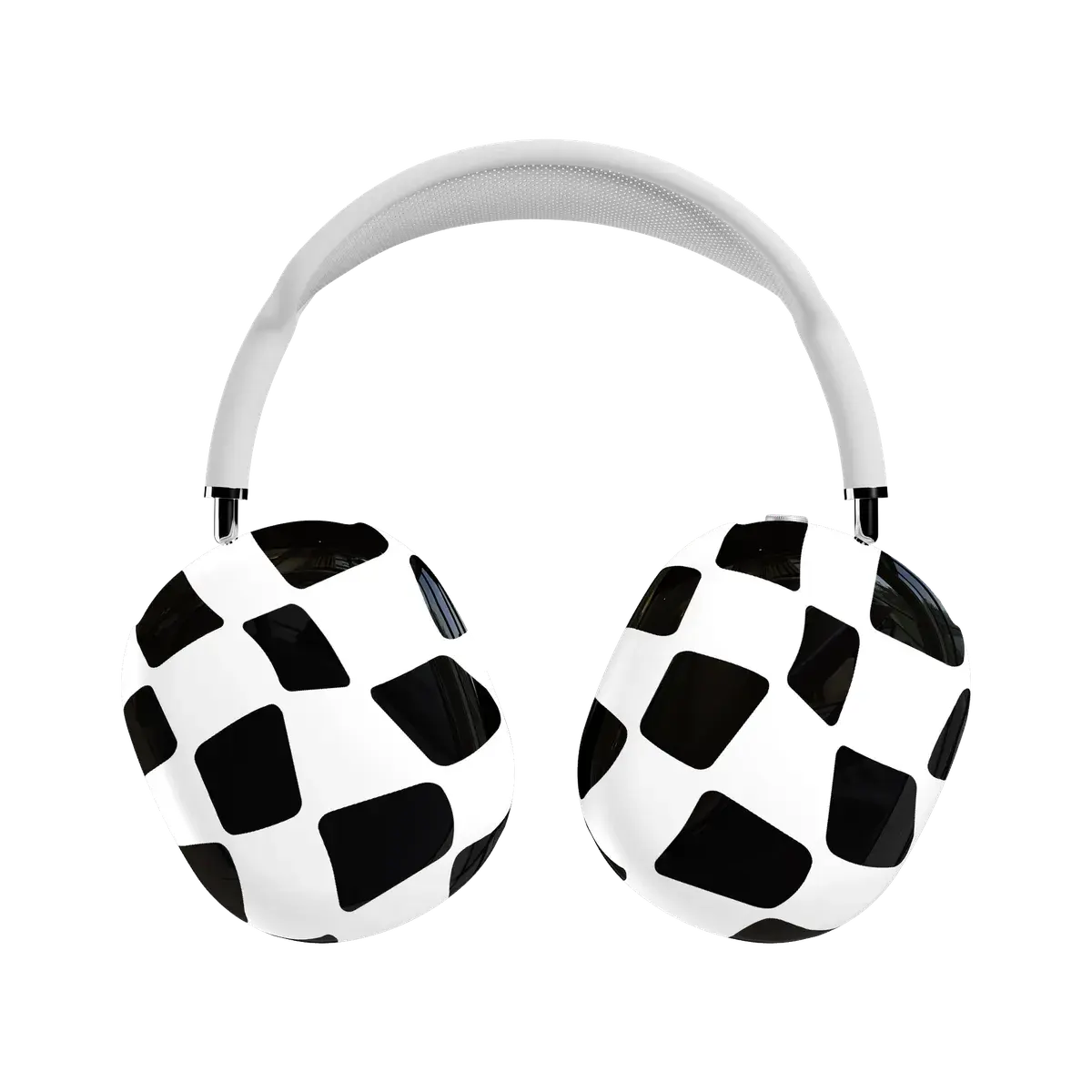 AirPods Max Headphone Case - PBT Plastic Snap-On Hard Shell Cover, Funky Vintage Checkerboard, High-Contrast Design