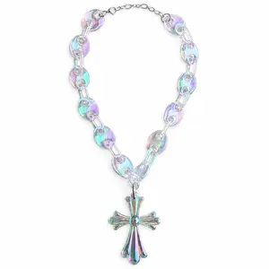 Opal Cross Link Necklace Opal Cross Link Necklace