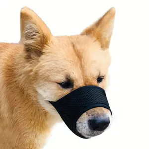 Premium Soft Mesh Pet Muzzles - Adjustable, Anti-Biting, Breathable, and Comfortable for Anxiety Prevention - Polyester Fiber Material