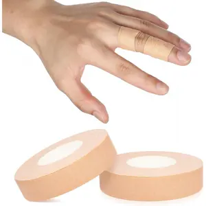 Finger Tape, 0.5 Inch x 10 Yard Nude Athletic Tape Extra Strong Adhesive, 2 Rolls Sport Tape, Medical Tape, Foot Tape for Rock Climbing, Grappling, Basketball, Lifters and BJJ Finger Tape-USA