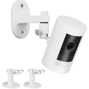 2Pack Adjustable Security Wall Mount Bracket for Stick Up Cam & Outdoor Cam Plus, Perfect View Angle for Your Surveillance Camera System - White