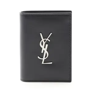 Pre-owned Yves Saint Laurent Calfskin Small Leather Goods Saint Laurent Paris Cassandra Leather Card Case