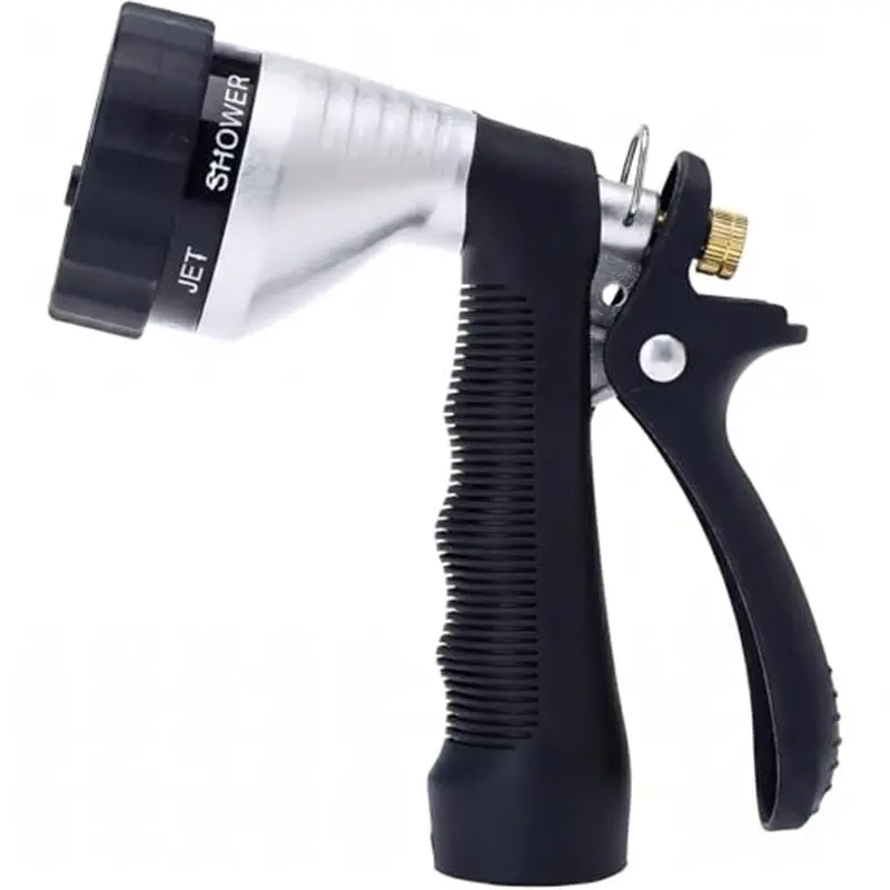 Water Hose Nozzle Spray Nozzle, Metal Garden Hose Nozzle with Adjustable Spray Patterns, Perfect for Watering Plants, Washing Cars and Showering Pets