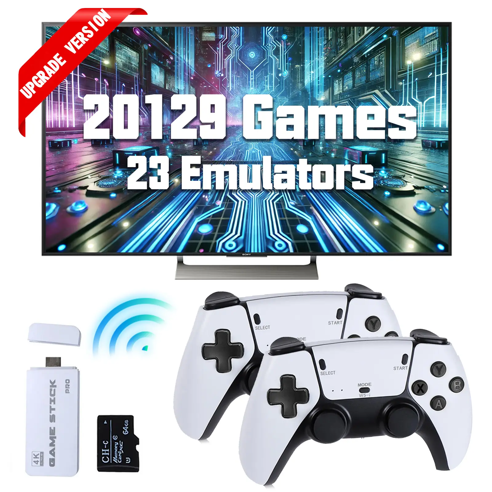 【Springtok】Coolnut 20,000+ Retro Game Console, Plug and Play Video Games Stick 26 Emulators, 4K HDMI Output, Premium Dual Controllers, New Year Gift