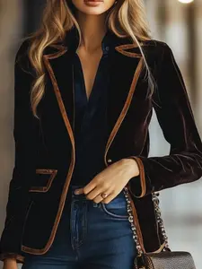 Elegant New Women's Blazer Jacket, Slim Fit Long Sleeves Business Casual Outerwear, Stylish Office Wear, Perfect for Work & Daily Use