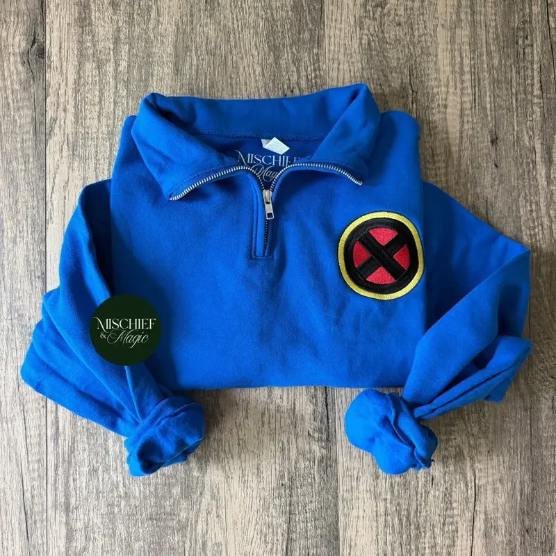 Mutant Embroidered Quarter Zip 1/4 Sweatshirt Unisex