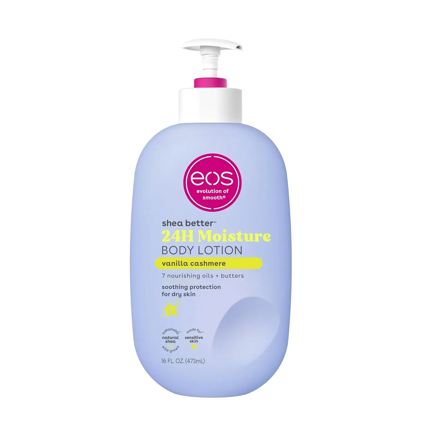 eos Shea Better Body Lotion- Vanilla, 24-Hour Moisture Skin Care