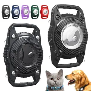For Apple Airtag Case Dog Cat Collar GPS Finder Shockproof Waterproof Protective Case For Air Tag Tracker Holder Shell With Hook